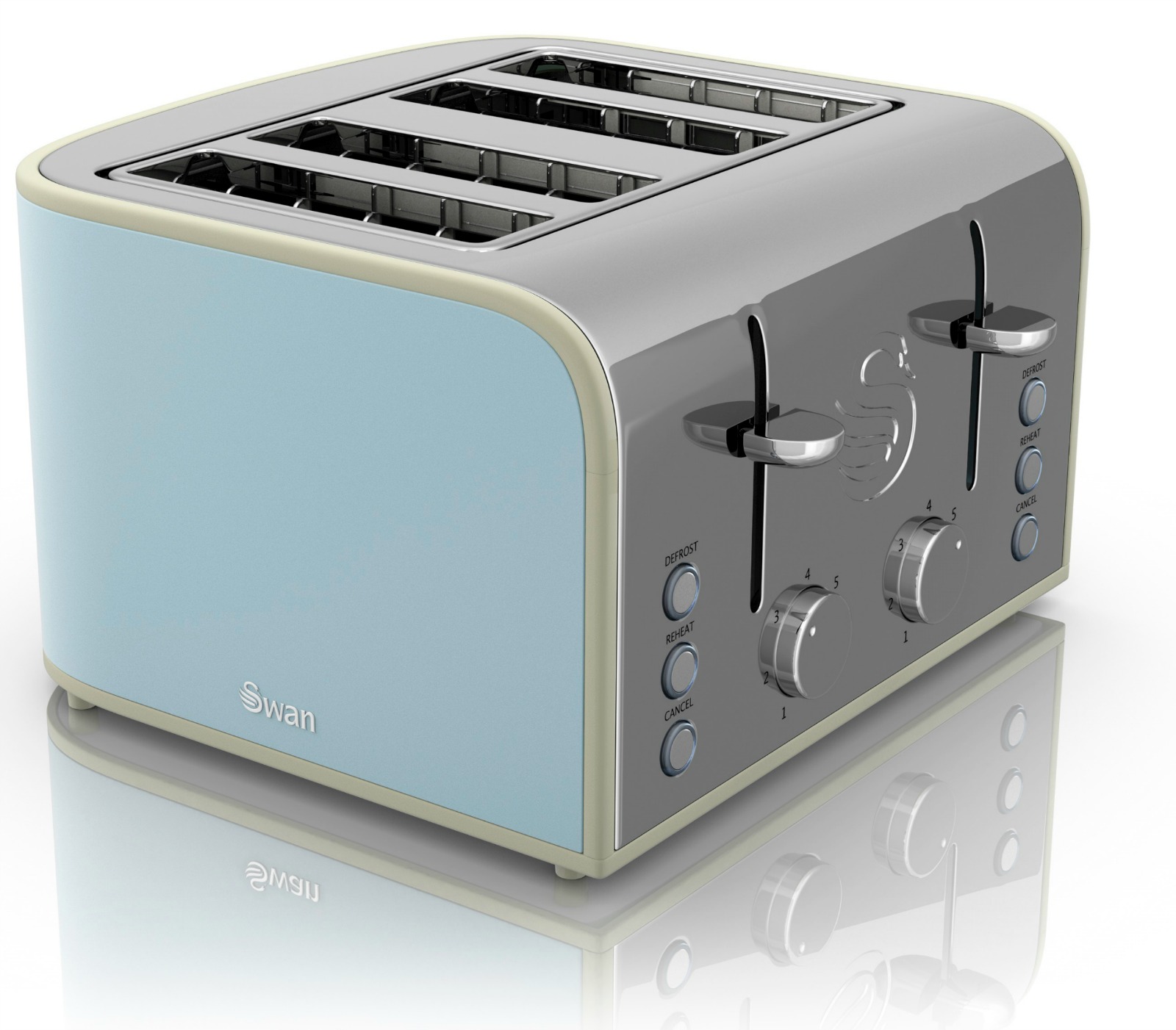 Swan Retro 4 Slice Toaster Blue ST17010BLN